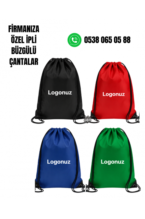 İpli Büzgülü Promosyon Çanta 