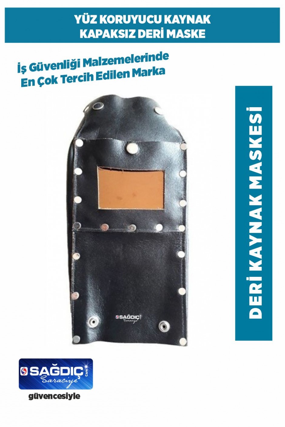 Sağdıç Saraciye Sağdıç S-302 Camsız Deri Kaynakçı Maskesi