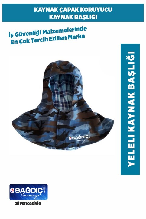 Kaynakçı Kamuflaj Uzun Yeleli Lacivert Başlık Kaynakçı Kamuflaj Uzun Yeleli Lacivert Başlık