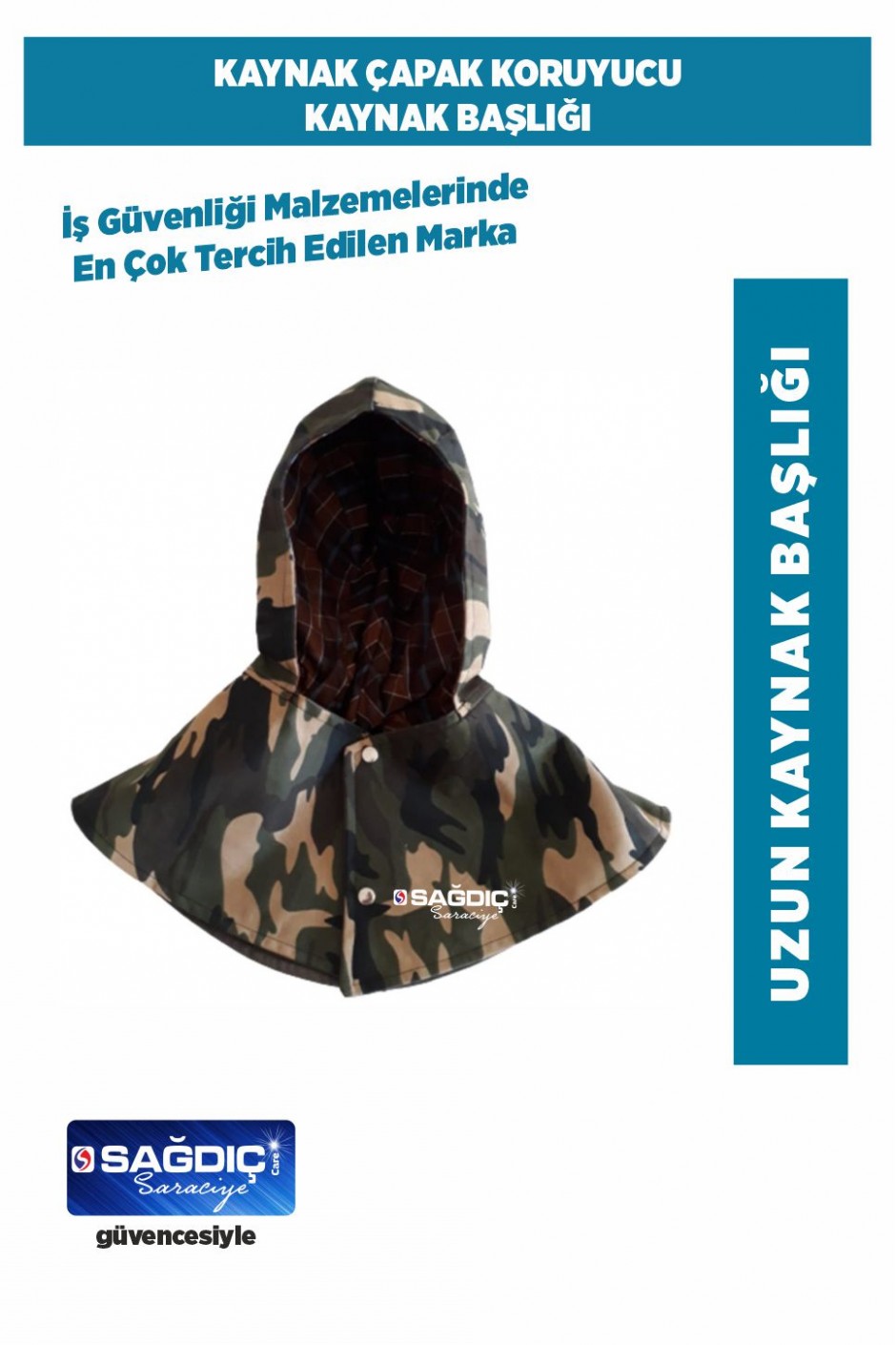 Sağdıç Saraciye Kaynakçı Uzun Yeşil Kamuflaj Başlık