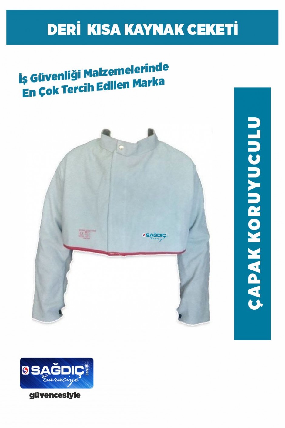 Sağdıç Kaynakçı Kısa Deri Ceket